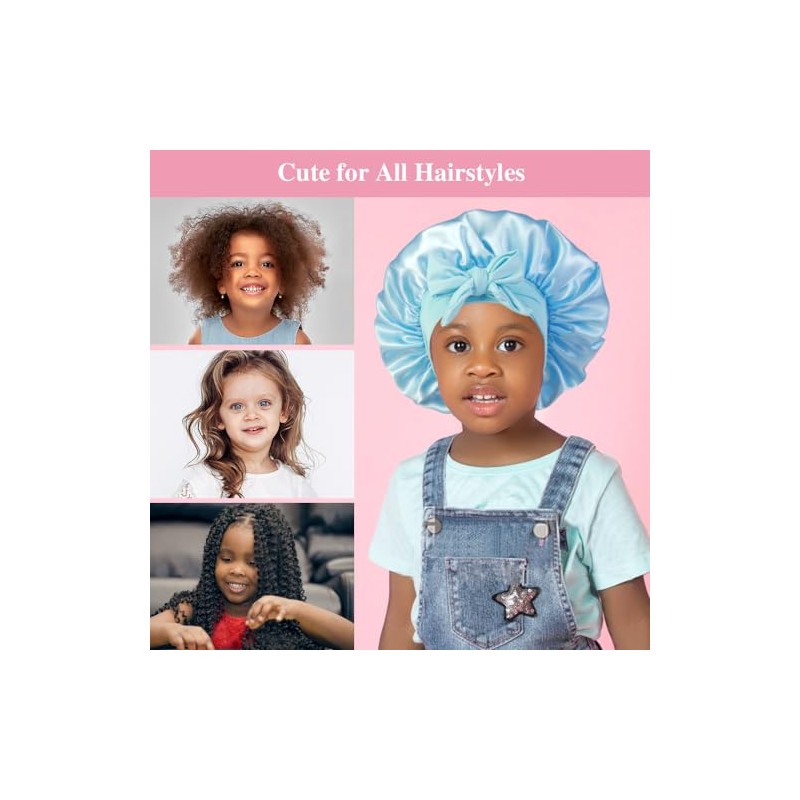 Heniho Gorros Satén Coleteros Niños Bonitos Pelo Niñas Que Duermen