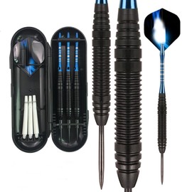 LZGOPE Professional Darts Set Steel Tip-Aluminum Stems Darts Flights with 24 Grams-3 Packs
