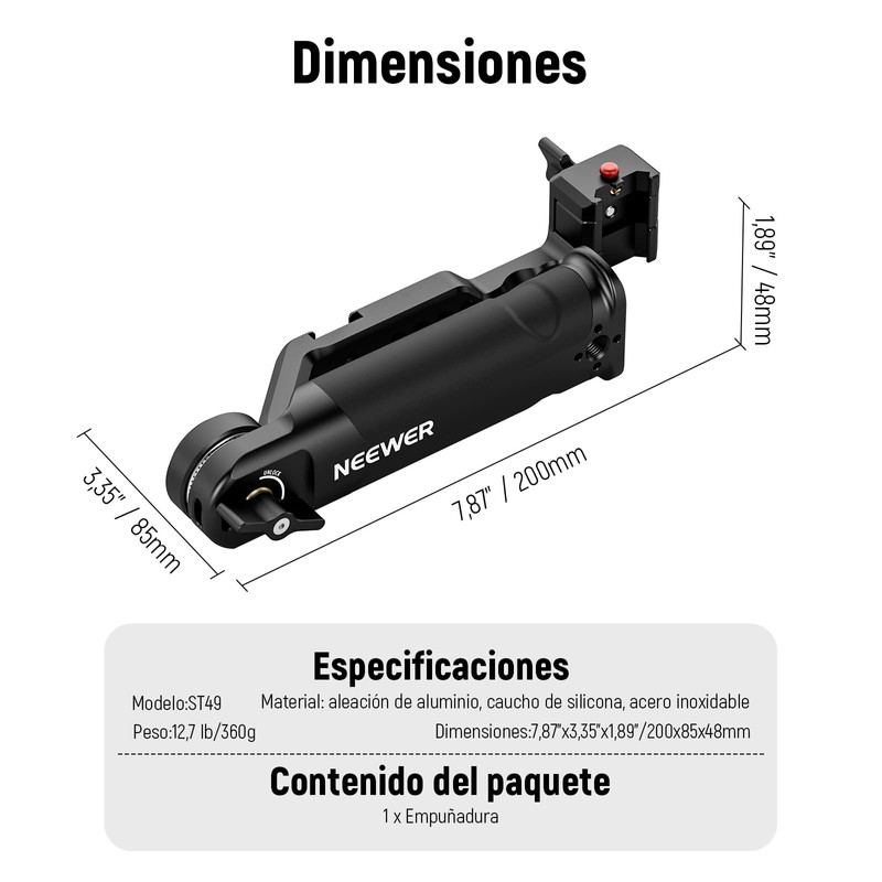 NEEWER Asa Ajustable Compatible con dji Ronin RS3 Mini RS3ProRS2RSC2