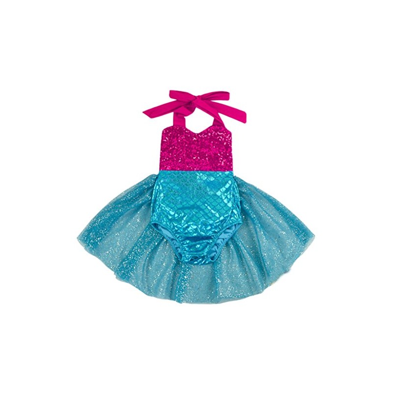 carkoo Mermaid Baby Girl una pieza Swimsuits con Tutu vestido,