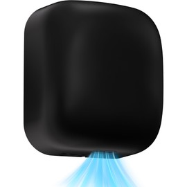 Commercial Hand Dryer for Bathroom, 110V 1400W Automatic High Speed Hand Dryer Machine Easy to Install Compact Hand Dryer with Hot & Cold Wind for Home Hotel Restaurants, Black