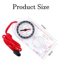 1 Pcs Compass Hiking Hiking Compass Orienteering Compass Sextant Avigation Tool,Adjustable Declination for Mountaineering Expedition Map Reading, Navigation Orienteering and Survival