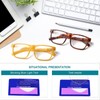 Kerecsen 5 Pack Oversized Reading Glasses Blue Light Blocking Square