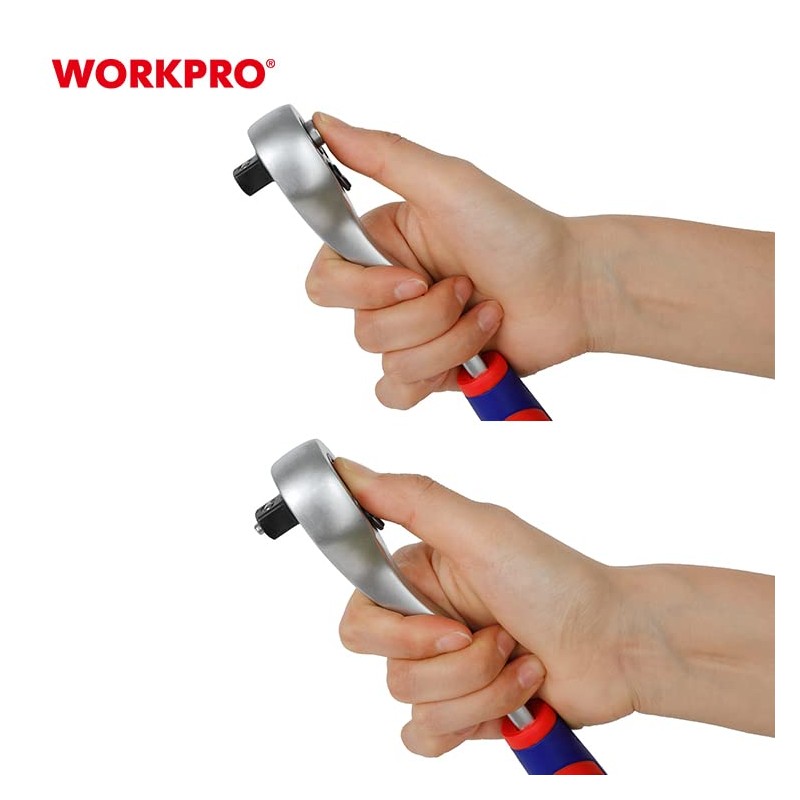 WORKPRO 1/2" 250mm Reversible Ratchet Handle 33x5x5