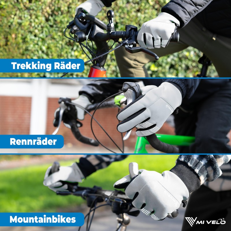 MIVELO Cycling Gloves Men & Women with Ergo-PAD Winter Gloves