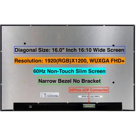 EM EMAJOR TECH New Screen Replacement for HP Probook 460 G11 1920X1200 FHD+ Non-Touch LCD LED Display with Set of Tape and Tools (for Non-Touch Model Only)