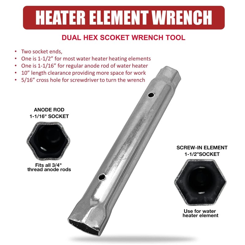 EWH-05 Electric Water Heater Tune-Up Kit, Includes Two 4500W/240V Heating