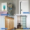Paquete de 6 topes de puerta negros con tope de