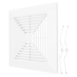 UKCOCO 12x12 Inch Bathroom Exhaust Fan Cover, ABS Plastic Bathroom Ceiling Fan Grille, Square Bathroom Vent Cover