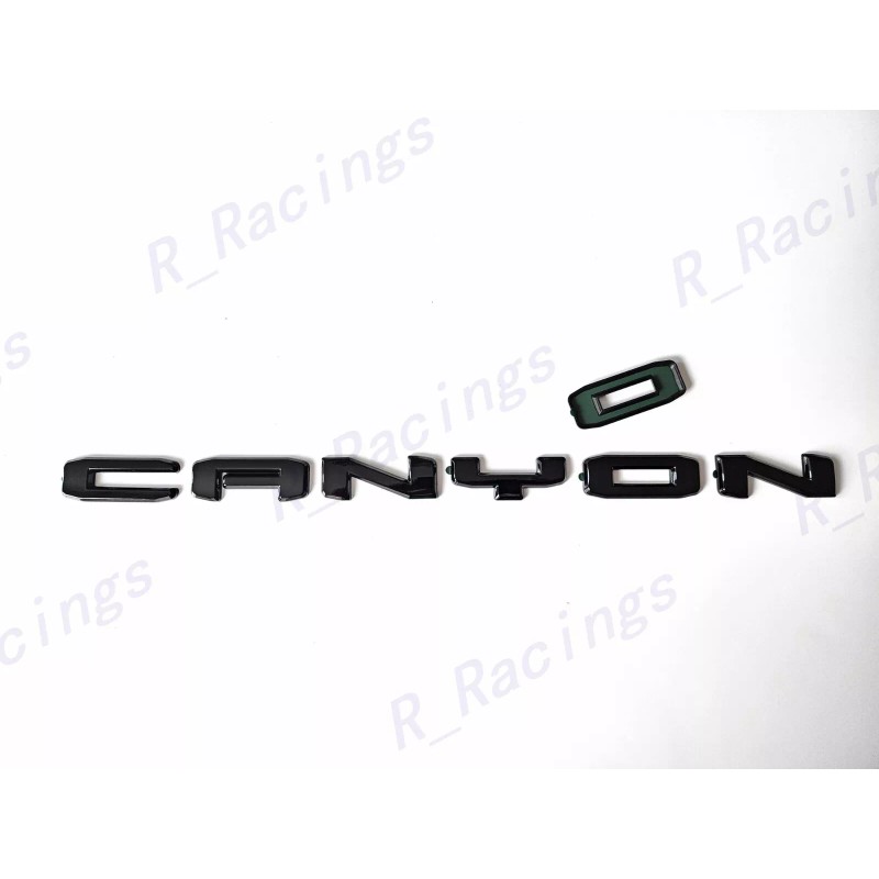 GMC 5PCS Gloss Black Red Door Rear Grill AT4 Canyon