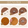 sourcing map 50Pcs Metal Star Studs Claw, 10mm 5-Claw Punk