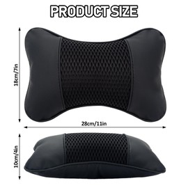 VBGURR 2 Pcs Neck Support Pillow for Car Seat Breather Car Headrest Pillow, Car Pillow Car Neck Pillow Car Seat Head Support Car Accessories(Black)