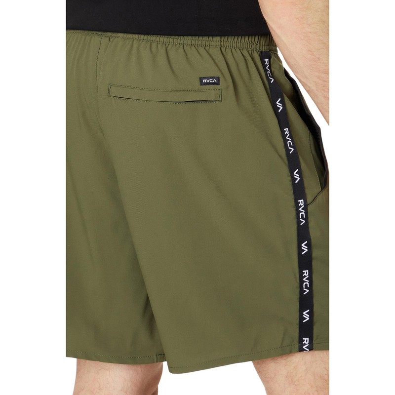 RVCA Yogger Men's V Atheltic Sports Shorts, Olive Leaf It