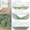 16 Packs Sage Green Cheesecloth Table Runner,10Ft x 35" Sage