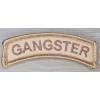 GANGSTER NAME TAG ROCKER ARC TAB HOOK DESERT TACTICAL PATCH
