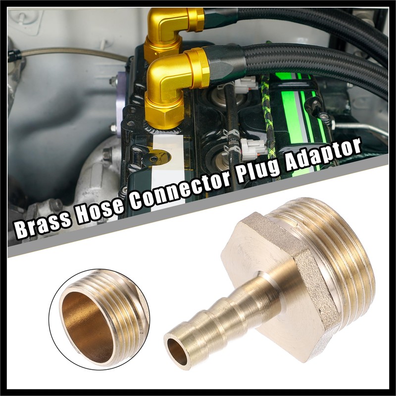 Hihaha 2 Pcs 8mm 3/4" BSP Male Thread Hose Fitting