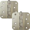 Stone Harbor Hardware 4" Ball-Bearing Door Hinges, 5/8" Radius Corner,