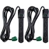 GoGreen Power Inc. (G-16106MSBK-2) 6 Outlet Surge Protector, 6FT Cord,