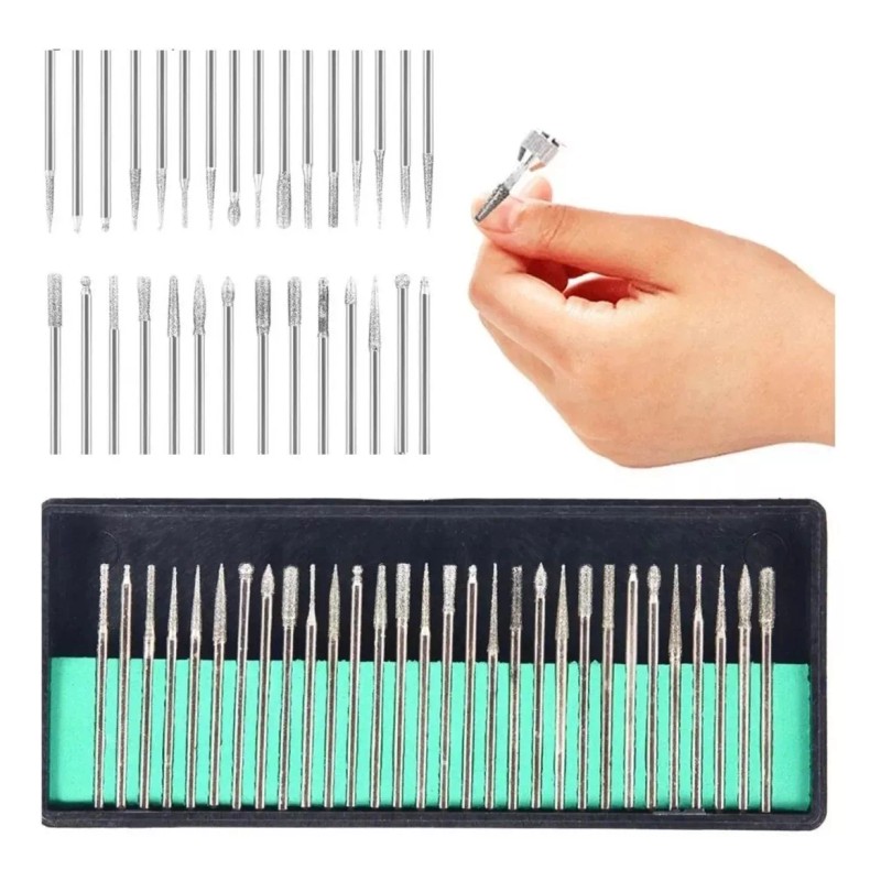 Mussa 30 Puntas Brocas Para Esmeril Drill Profesional Para Uñas