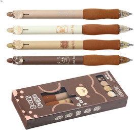 Lilbitty Pack of 4 Erasable Ballpoint Pens Rollerball Pens Erasable Black Erasable Pens Ballpoint Pen Erasable Rollerball Pen Gel Pen