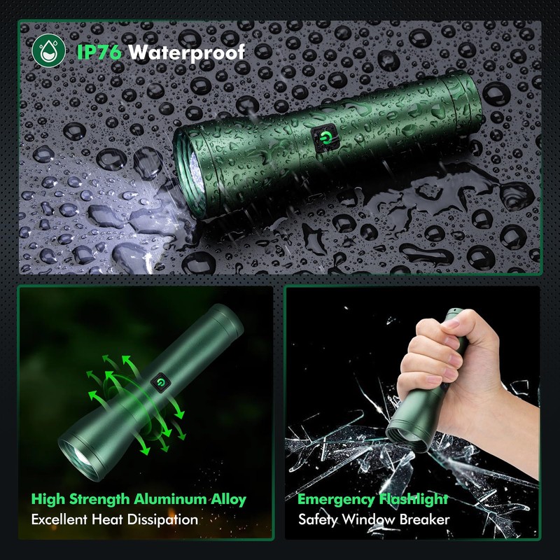 Sogidon Rechargeable Flashlights High Lumens 990,000L, 3 Modes Super Bright