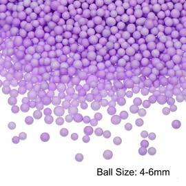 MECCANIXITY Foam Beads Foam Balls 4-6mm for Wedding and Party Decorations, Tiny Packing Balls, Arts DIY Crafts Supplies (Purple,1 Pack Approx 5000pcs)