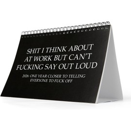 Work Desk Calendar - Demotivational Affirmations Calendar White Elephant Gag Gift Idea - Funny Novelty Monthly Rude Office Calendar - Funny Sarcasm Quotes for Colleagues Friends Boss Coworkers (2026 Calendar)