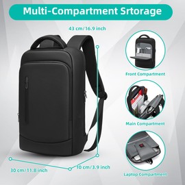 GYakeog Slim Business for Men 15.6Inch Laptop Backpack Lightweight Computer Travel Backpack Waterproof Casual Daypack for Work Office College Men Women