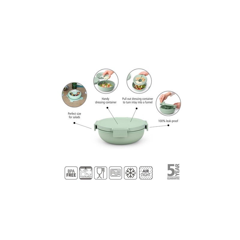 Brabantia Make & Take Salad Bowl with Removable Tray for