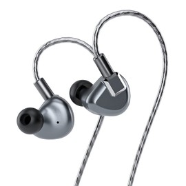 Letshuoer S12 in-Ear Headphones 14.8mm Planar Magnetic Driver Wired in Ear HiFi Monitors Earphones (3.5mm Grey)