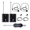 Micrófono Inalámbrico WinMix A1-2 Solapa y Diadema 2 Bodypack Negros