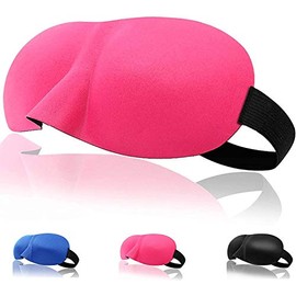 Mascarilla Azul para Dormir/Antifaz para Dormir Azul para Los Ojos. Perfecta para Dormir, Viajar y Meditar. Memory Foam. Sleep Mask y Sleeping Mask. (Color Rosa)