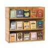 X-cosrack Bamboo Tea Bag Organizer Storage Box, 3 Tier Stackable