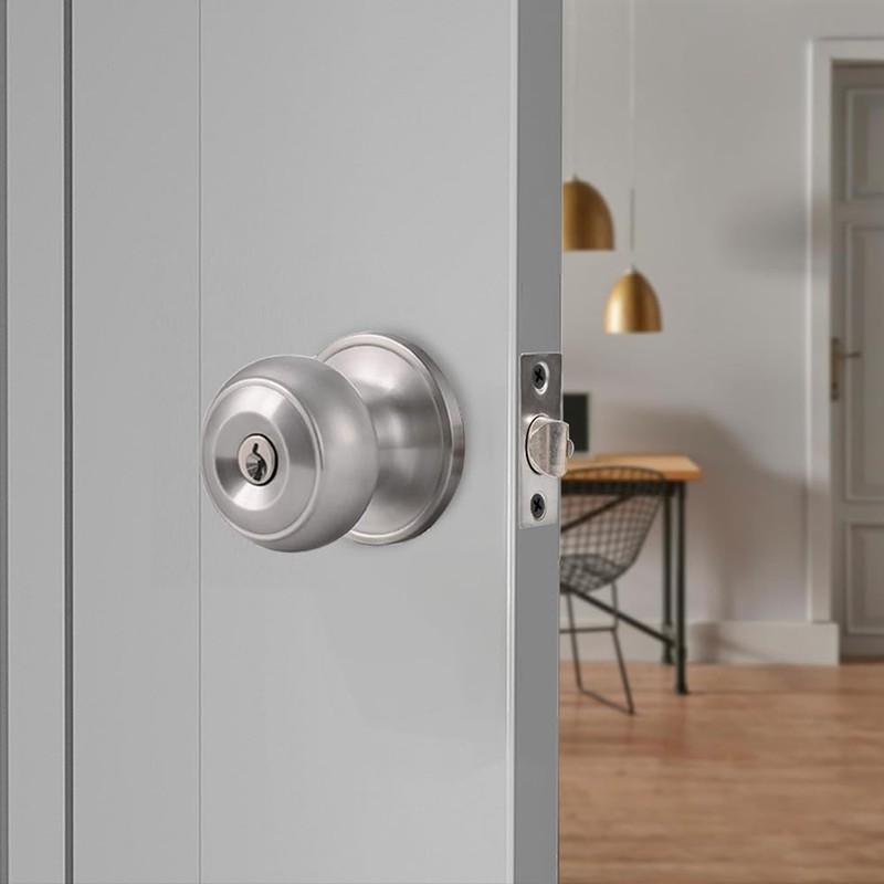 Brigligh High-Security Stainless Steel Door Handle - with Lock and