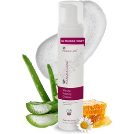 Manuka Lane Limpiador Espumoso Con Aloe Vera, Extracto De Hoja De Camelia Y Aceite De Manuka Para Calmar El Rostro Limpieza Del Rostro Y El Cuello