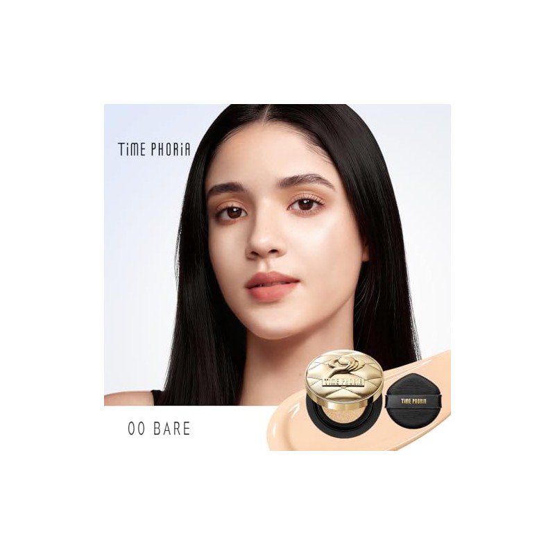TIMEPHORIA Timeless Utopia Glow Cushion Foundation - Acabado radiante, cobertura