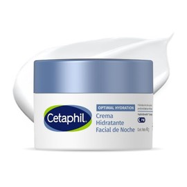 Cetaphil Optimal Hydration Crema Noche Ácido Hialurónico Piel Sensible 48 g  Con HydroSensitiv Complex y margarita azul, mejora luminosidad y...      