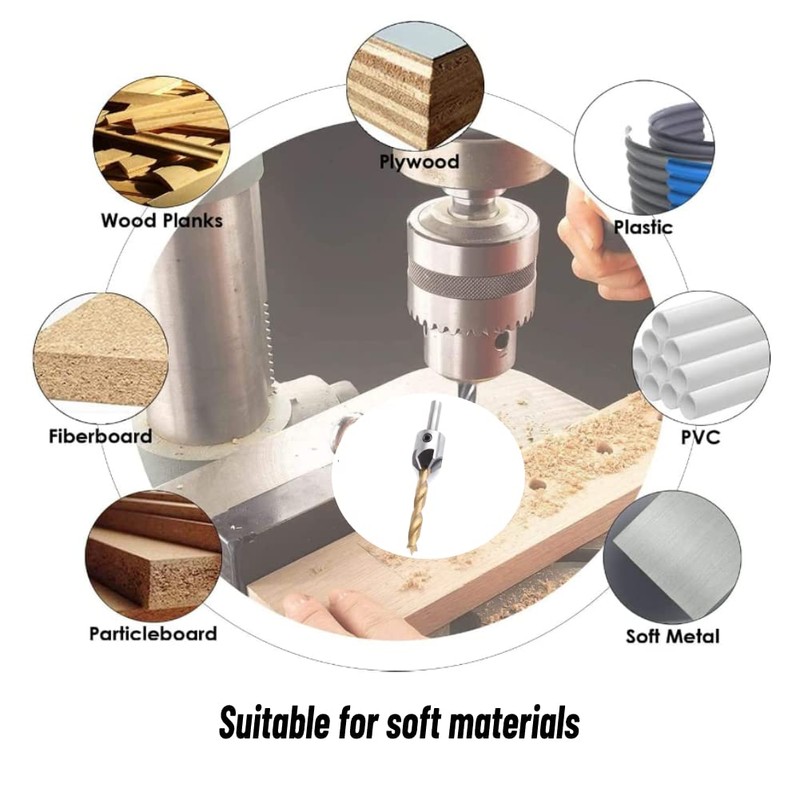 Countersink Drill Bit Set Counter Sink Bit Woodworking Carpentry Reamer