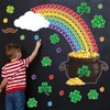 Jacyan 155PCS St.Patrick's Day Bulletin Board Decoration Set Shamrock Bulletin