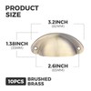 Yetaha Cup Handles for Drawers, 10 Shell Pull Handles, 82x35mm