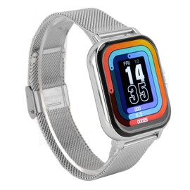 Smart Watches for Women Men, Fitness Tracker Watches with 1.69 Inch Full Touch Screen, 12 Sports Modes, Sports Watches with Step Counting, Music Playback, Calorie Counting, Alarm Clock (Silver)