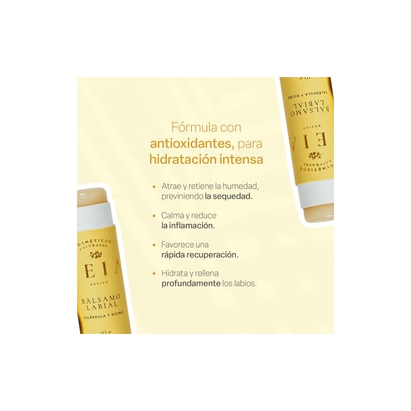 TEIA COSMETICOS Bálsamo labial natural humectante sin color - Ingredientes