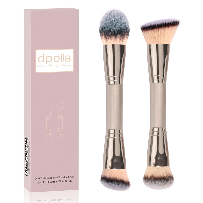 Dpolla, brochas de maquillaje para base, 2 unidades, brochas de