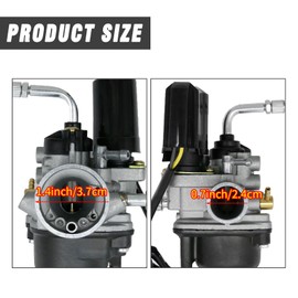 JUUDDENPARTS 17.5 MM Carburetor Carb with Cable, Replacement for Aprilia Rally, Sr50, Scarabeo, Replacement for Baotian Bt49qt-18c1, Replacement for Benelli 491, Replacement for Derbi Atlantis