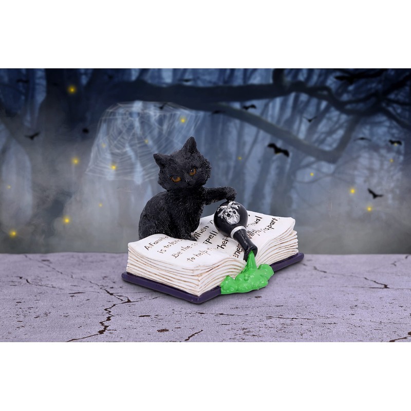 Nemesis Now Mischievous Feline Cat Figurine, Black, 10.5cm