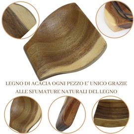 Amore Legno Sforza Wooden Spoon Rest, Cutlery Tray for Spoons and Ladles, Spoon Holder, Kitchen Spoon, Tools and Accessories Rack, Spoon Holder, Made in Italy (B)
