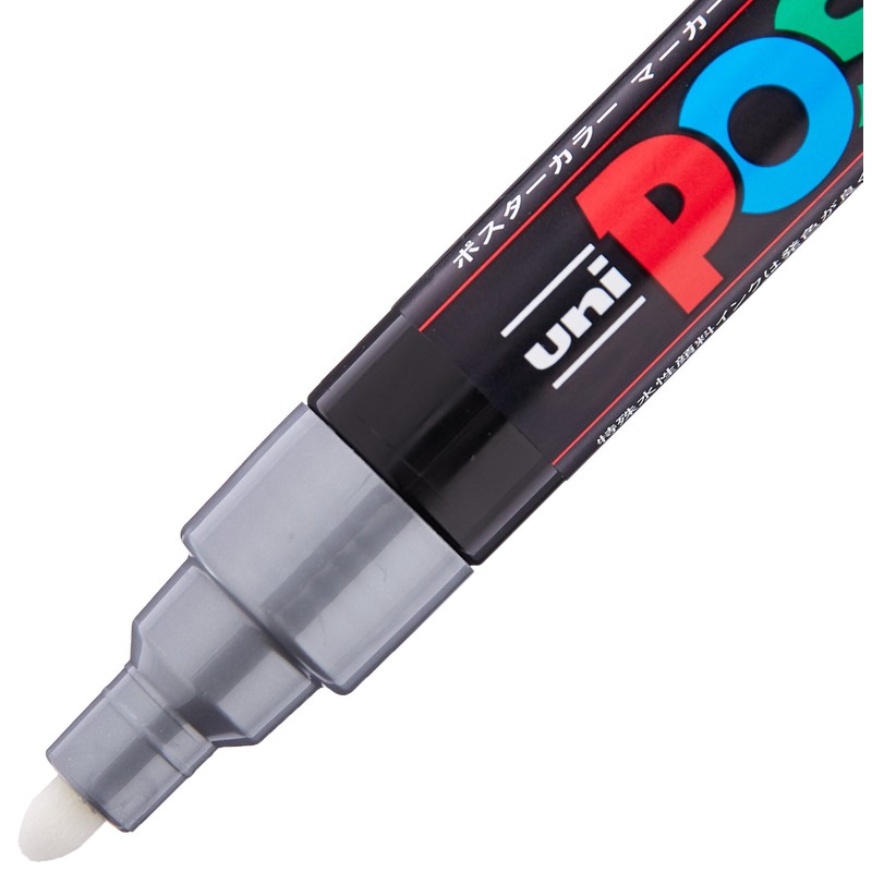 Uni Posca Medium Marker, Silver (PC5M.26)