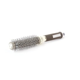 OMEY Pro Blow Round Brush 25mm for Blow Drying with Natural Boar Bristle, for Hair Styling, Drying, Healthy Hair and Add Volume. 25mm,Color : Gray