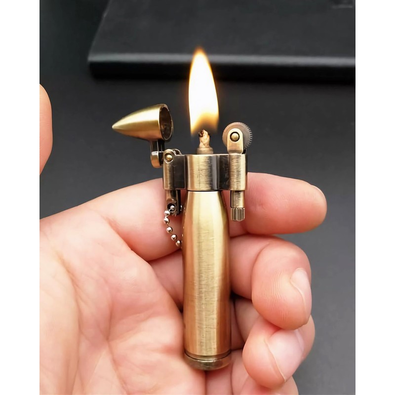 Bullet Lighter Series Reusable Metal Mini Trench Lighters with Keychain
