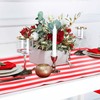 Souhgaue 6 Pieces Striped Table Runner Wedding Polyester Table Decor